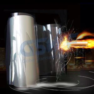 12 mil Milioane de probe de explozie Proof Clear Security Window Film